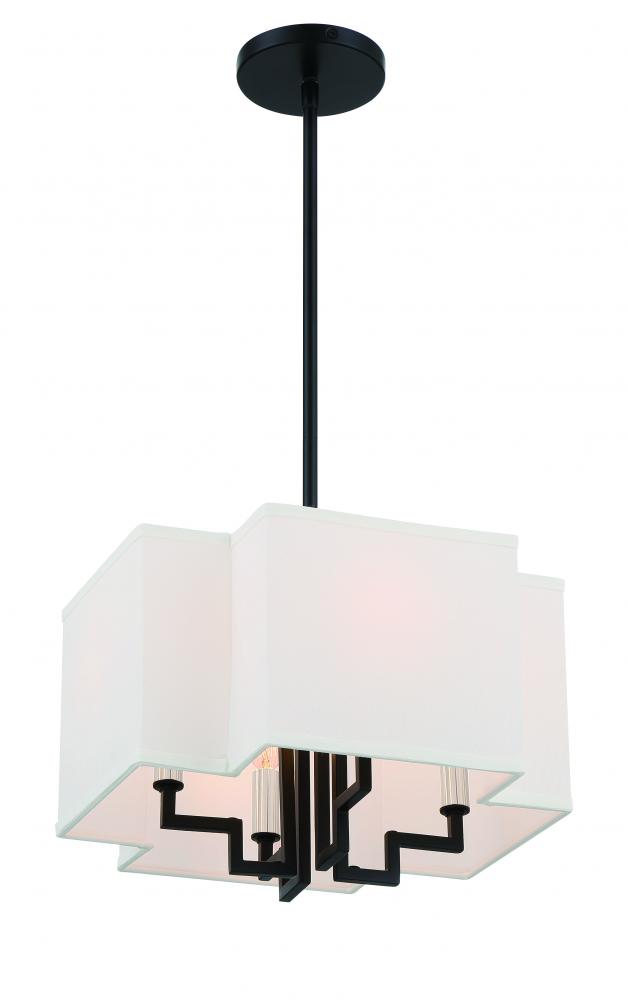 Upham Estates - 4 Light Convertible Pendant/Semi Flush