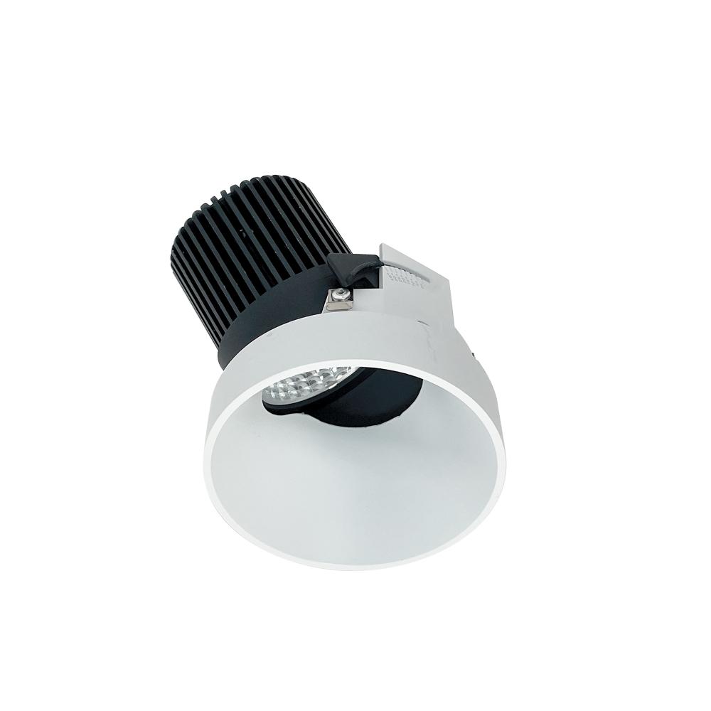 4" Iolite LED Round Trimless Adjustable Slot, 1000lm / 14W, 3500K, Matte Powder White