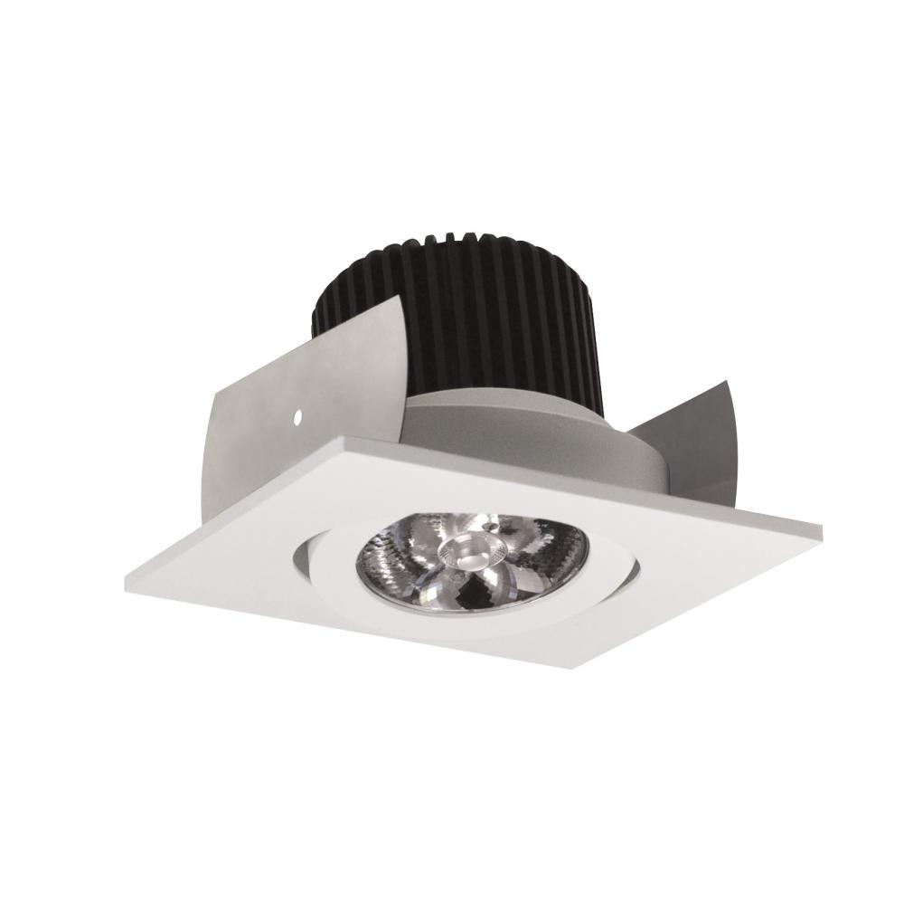 2" Iolite LED Square Adjustable Gimbal, 10-Degree Optic, 800lm / 12W, 3500K, White Finish