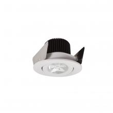 Nora NIOB-2RG30QWW - 2" Iolite LED Round Adjustable Gimbal, 10-Degree Optic, 800lm / 12W, 3000K, White Finish