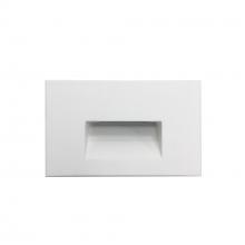 Nora NSW-740/40W - Ari LED Step Light w/ Horizontal Wall Wash Face Plate, 88lm / 5W, 4000K, White Finish