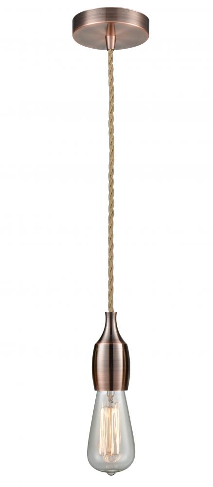 Chelsea - 1 Light - 2 inch - Antique Copper - Cord hung - Mini Pendant