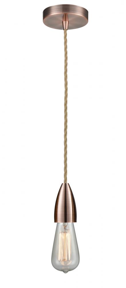 Fairchild - 1 Light - 2 inch - Antique Copper - Cord hung - Mini Pendant