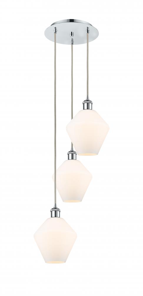 Cindyrella - 3 Light - 15 inch - Polished Chrome - Cord Hung - Multi Pendant