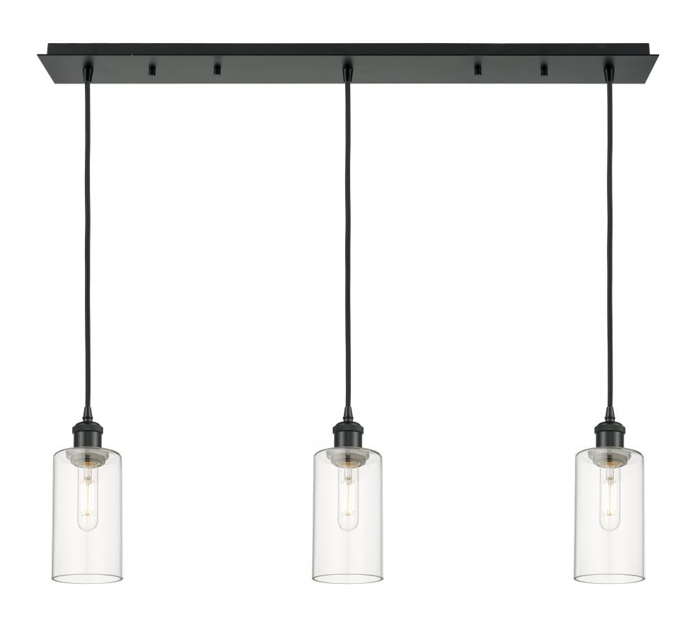 Crown Point - 3 Light - 37 inch - Matte Black - Linear Pendant