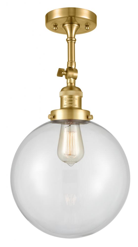 Beacon - 1 Light - 10 inch - Satin Gold - Semi-Flush Mount