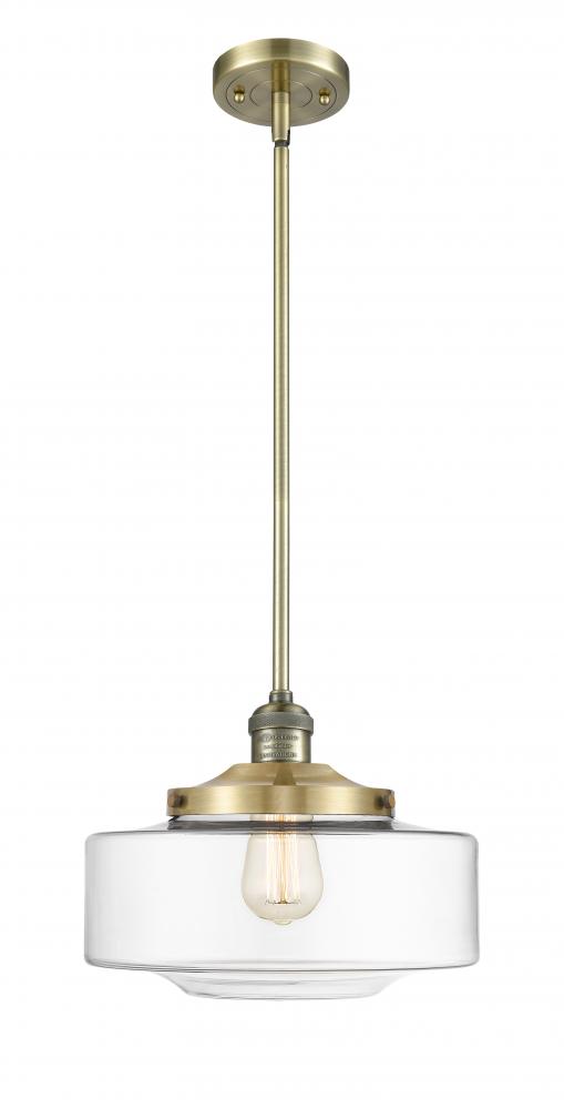 Bridgeton - 1 Light - 12 inch - Antique Brass - Stem Hung - Mini Pendant