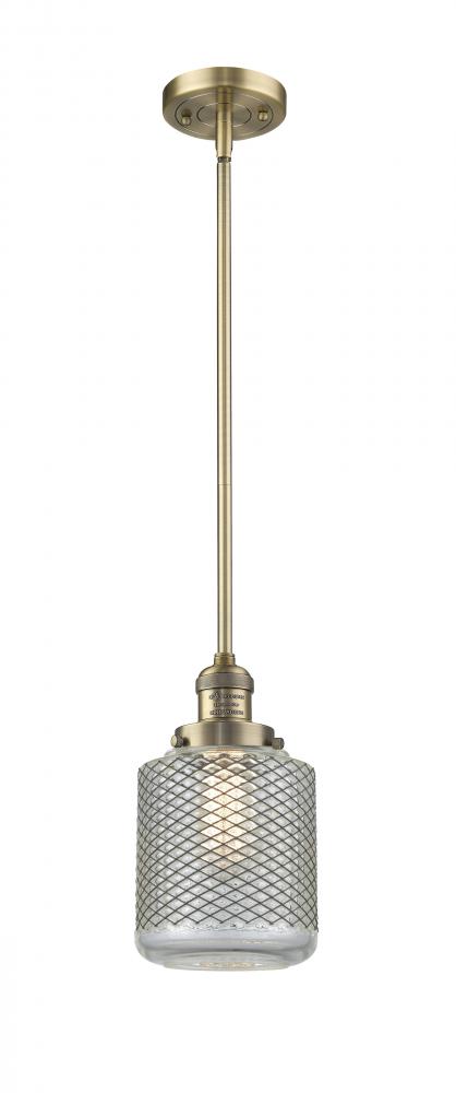 Stanton - 1 Light - 6 inch - Brushed Brass - Stem Hung - Mini Pendant