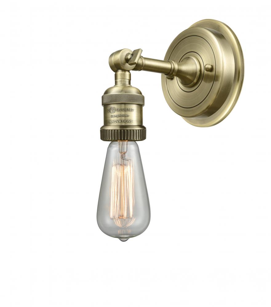 Bare Bulb - 1 Light - 5 inch - Antique Brass - Sconce