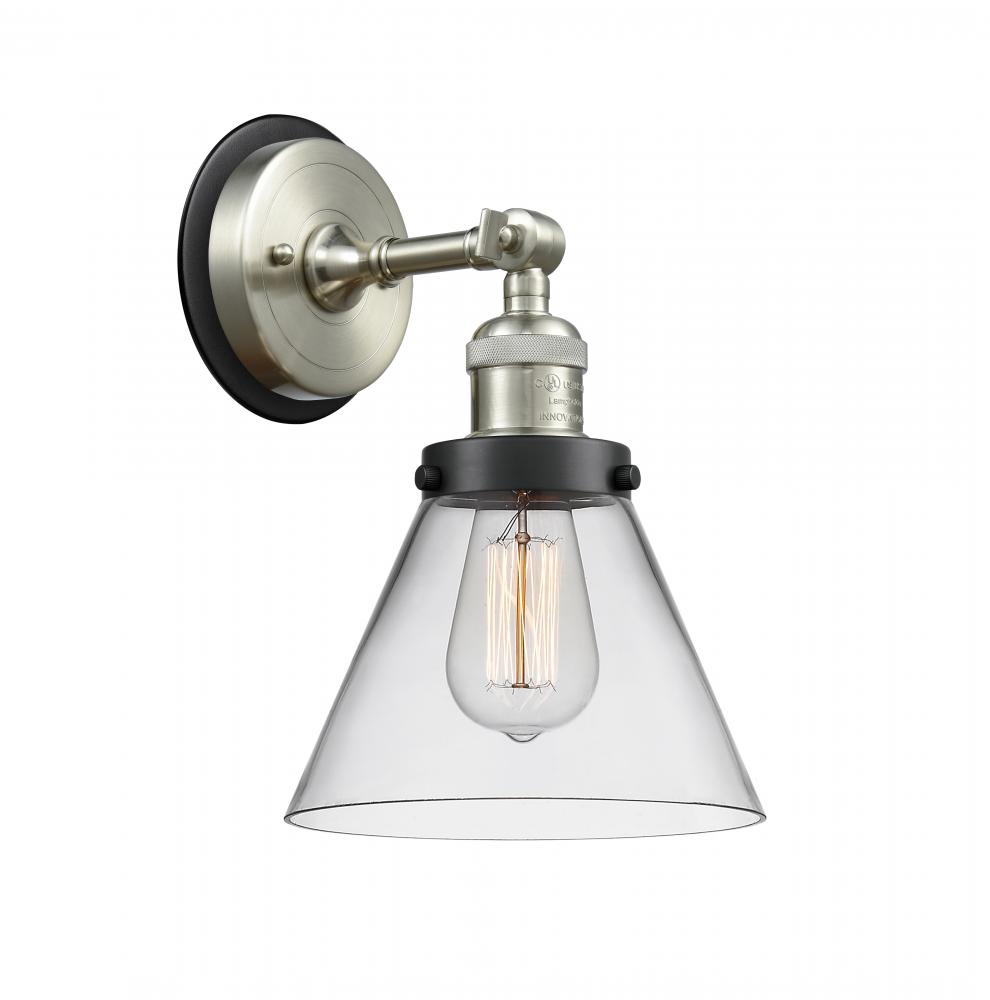 Cone - 1 Light - 8 inch - Polished Chrome - Sconce