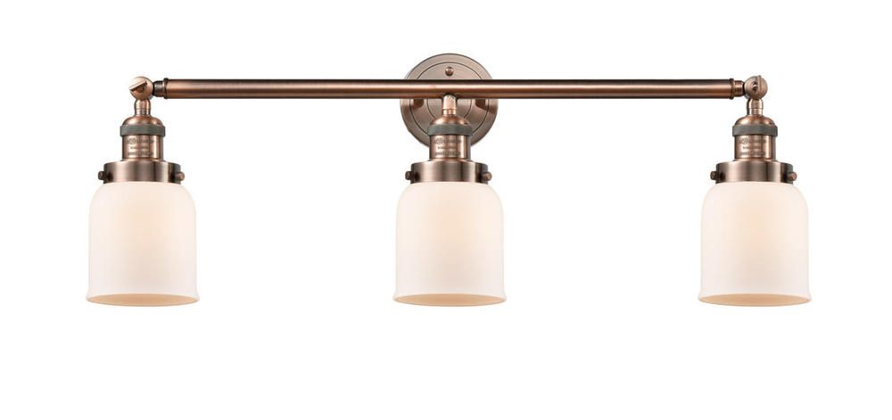 Bell - 3 Light - 30 inch - Antique Copper - Bath Vanity Light