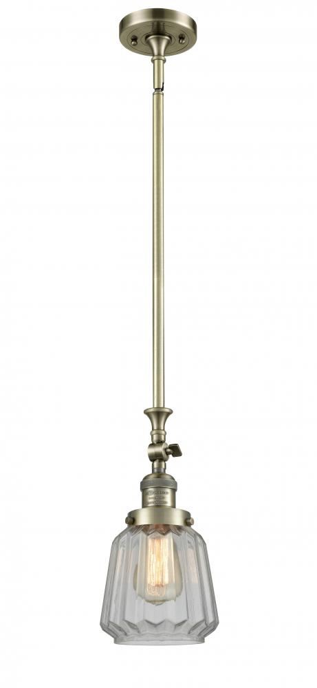 Chatham - 1 Light - 7 inch - Antique Brass - Stem Hung - Mini Pendant