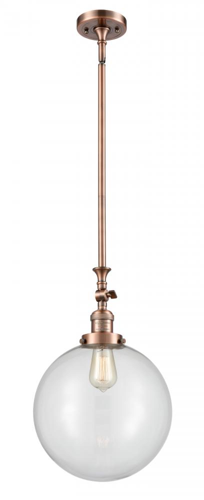 Beacon - 1 Light - 12 inch - Antique Copper - Stem Hung - Mini Pendant