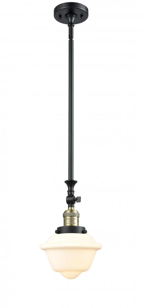 Oxford - 1 Light - 7 inch - Black Antique Brass - Stem Hung - Mini Pendant