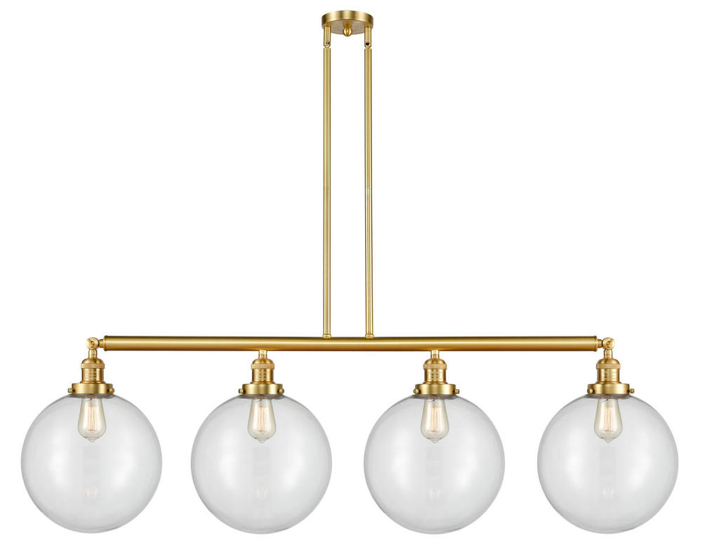 Beacon - 4 Light - 56 inch - Satin Gold - Stem Hung - Island Light