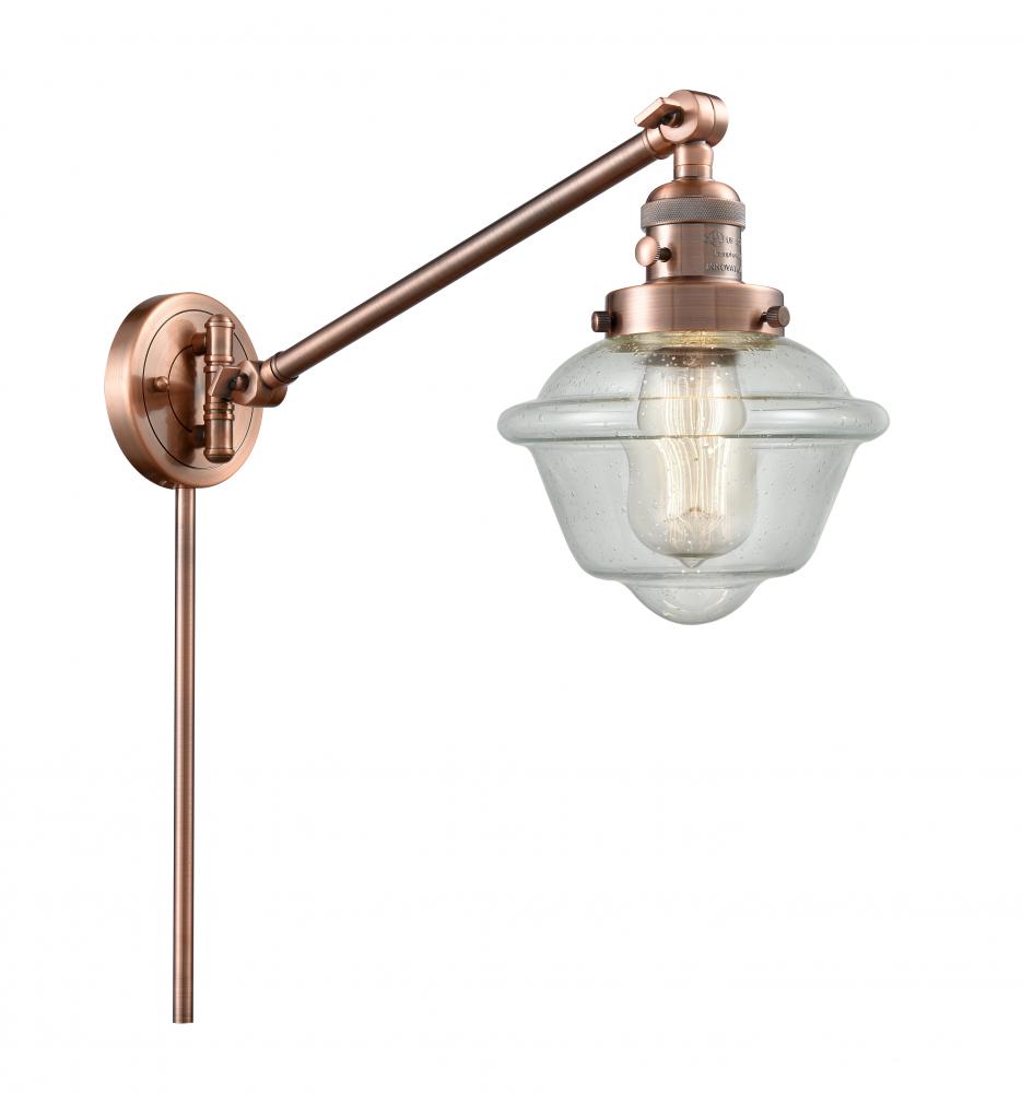 Oxford - 1 Light - 8 inch - Antique Copper - Swing Arm