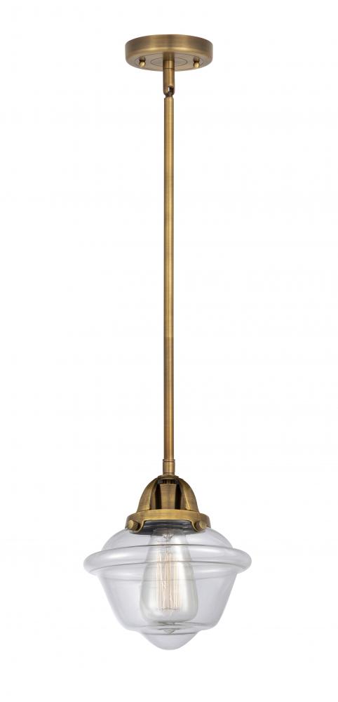 Oxford - 1 Light - 8 inch - Brushed Brass - Cord hung - Mini Pendant