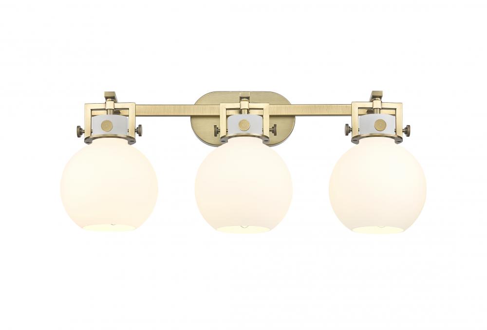 Newton Sphere - 3 Light - 27 inch - Brushed Brass - Bath Vanity Light