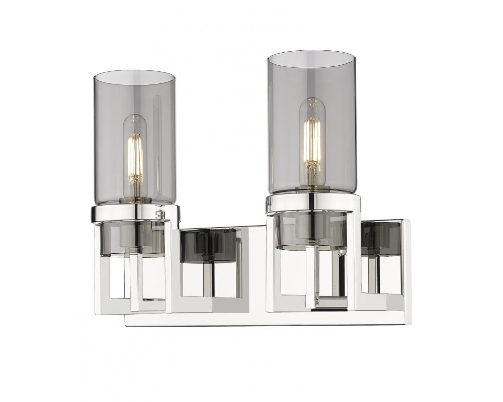 Utopia - 2 Light - 15 inch - Polished Nickel - Bath Vanity Light