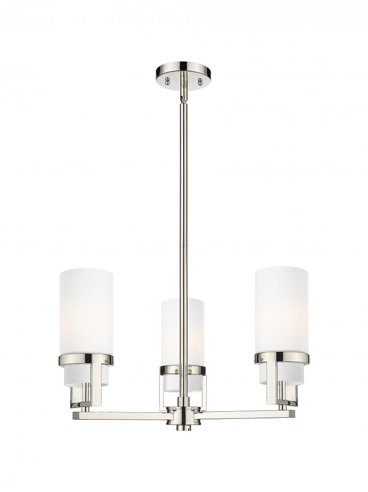 Utopia - 3 Light - 22 inch - Polished Nickel - Pendant