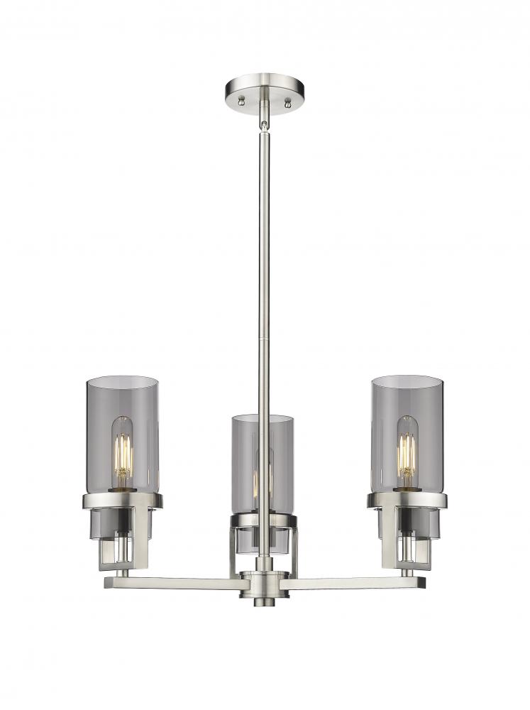 Utopia - 3 Light - 22 inch - Satin Nickel - Pendant