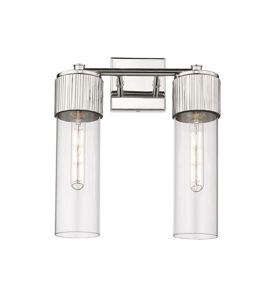 Bolivar - 2 Light - 14 inch - Polished Nickel - Bath Vanity Light