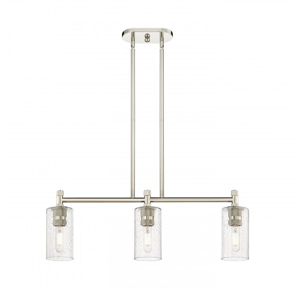 Crown Point - 3 Light - 31 inch - Polished Nickel - Island Light