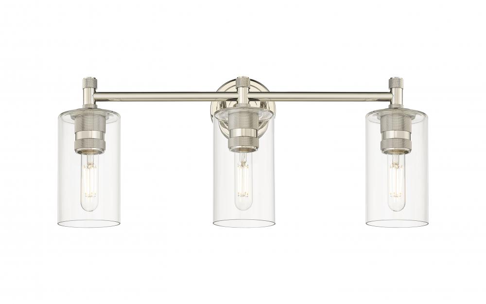 Crown Point - 3 Light - 24 inch - Polished Nickel - Bath Vanity Light