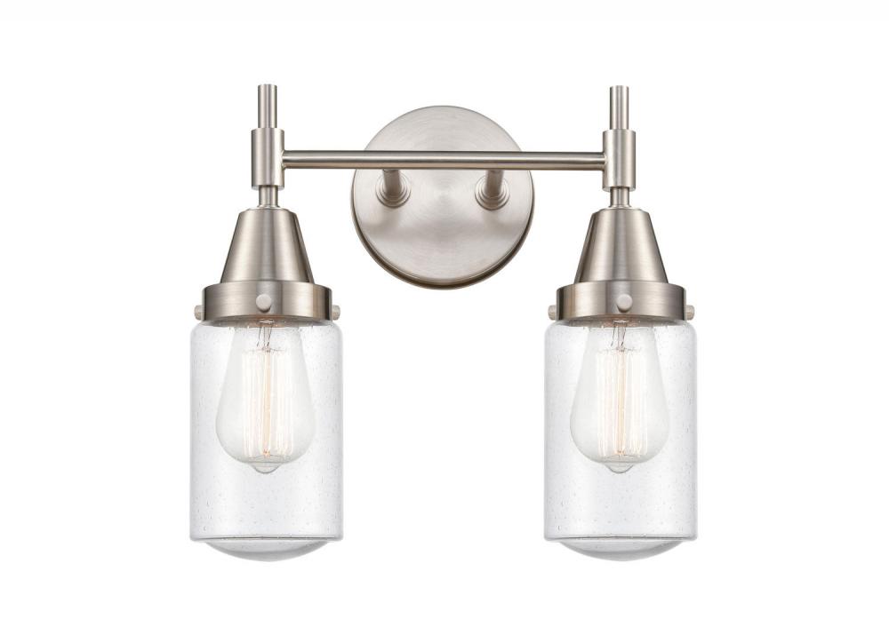 Dover - 2 Light - 14 inch - Satin Nickel - Bath Vanity Light