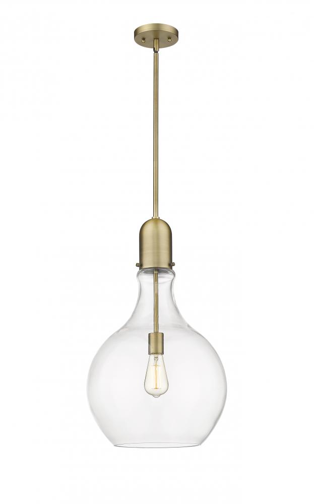 Amherst - 1 Light - 14 inch - Brushed Brass - Stem hung - Pendant