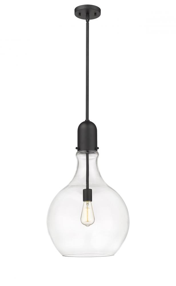 Amherst - 1 Light - 14 inch - Matte Black - Stem hung - Pendant