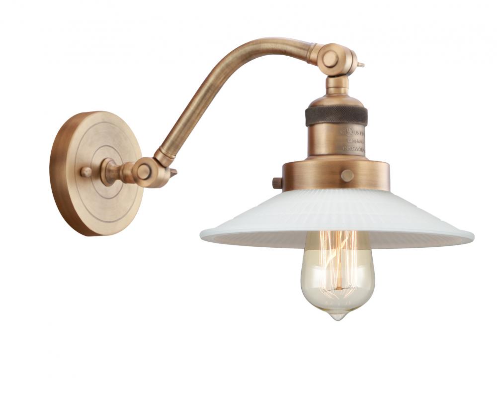 Halophane - 1 Light - 9 inch - Brushed Brass - Sconce