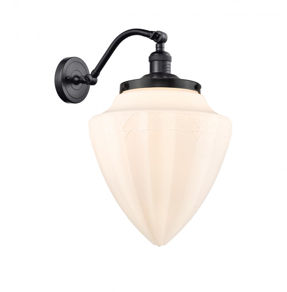 Bullet - 1 Light - 12 inch - Matte Black - Sconce