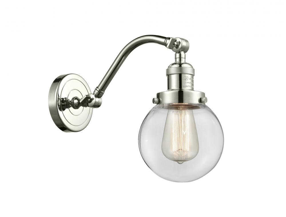 Beacon - 1 Light - 6 inch - Polished Nickel - Sconce