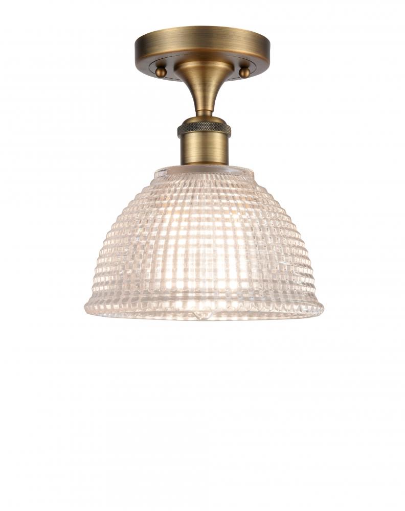 Arietta - 1 Light - 8 inch - Brushed Brass - Semi-Flush Mount