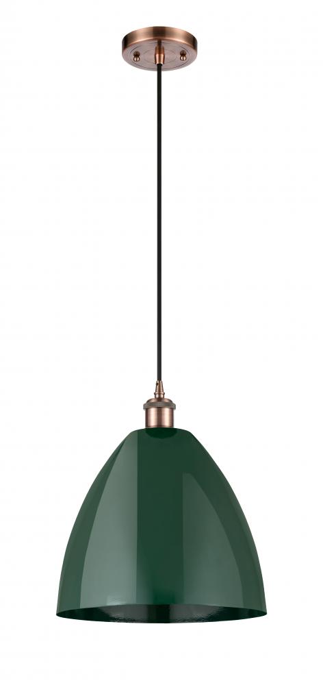 Plymouth - 1 Light - 12 inch - Antique Copper - Cord hung - Mini Pendant