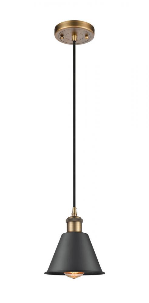 Smithfield - 1 Light - 7 inch - Brushed Brass - Cord hung - Mini Pendant