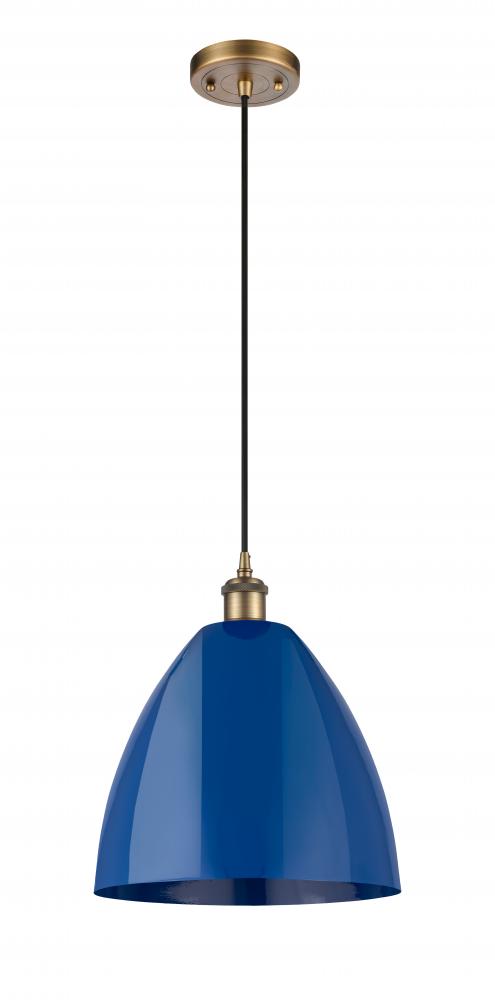 Plymouth - 1 Light - 12 inch - Brushed Brass - Cord hung - Mini Pendant