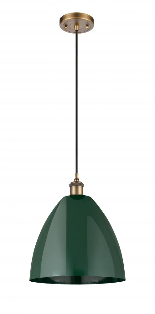 Plymouth - 1 Light - 12 inch - Brushed Brass - Cord hung - Mini Pendant