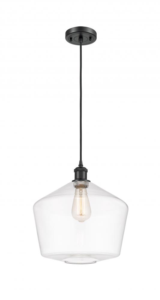 Cindyrella - 1 Light - 12 inch - Matte Black - Cord hung - Mini Pendant