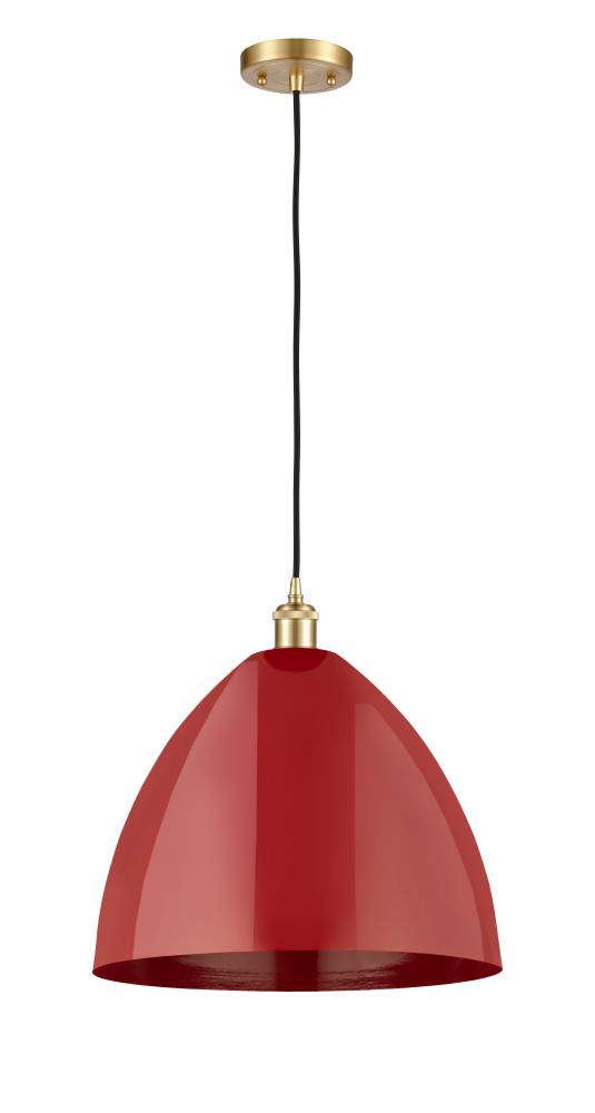 Plymouth - 1 Light - 16 inch - Satin Gold - Cord hung - Mini Pendant