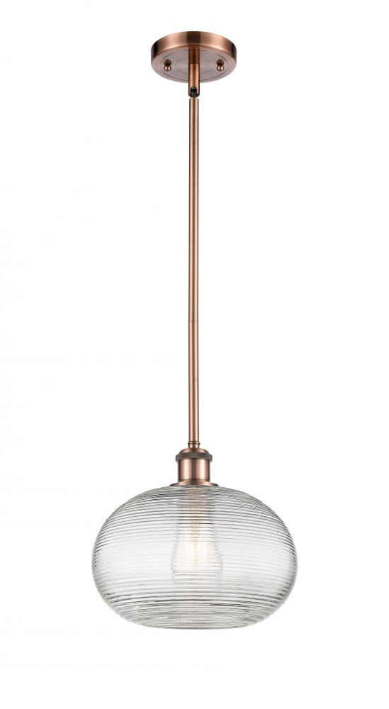 Ithaca - 1 Light - 10 inch - Antique Copper - Mini Pendant