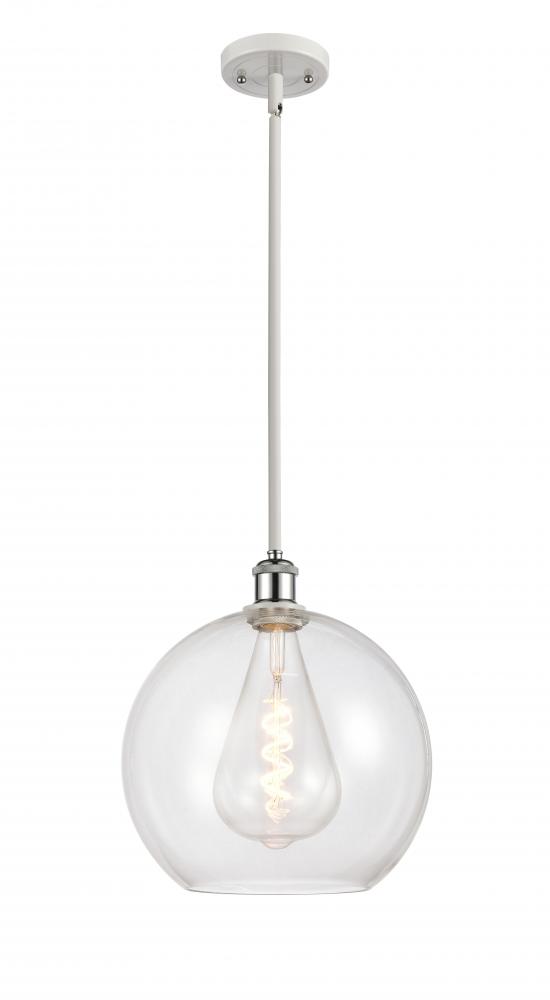 Athens - 1 Light - 12 inch - White Polished Chrome - Mini Pendant