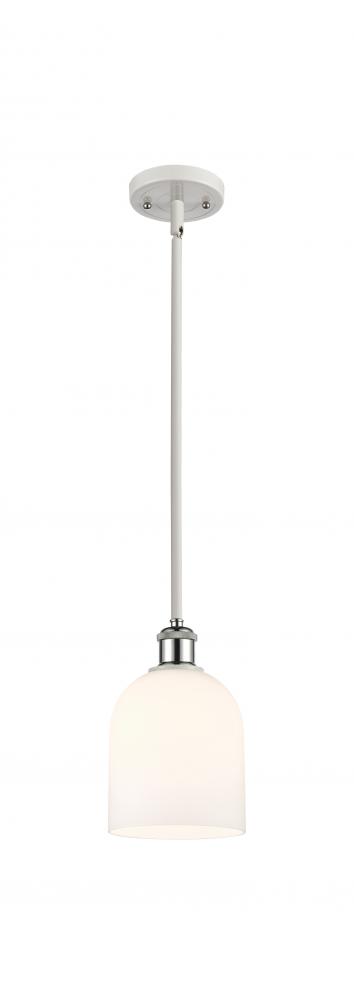 Bella - 1 Light - 6 inch - White Polished Chrome - Mini Pendant