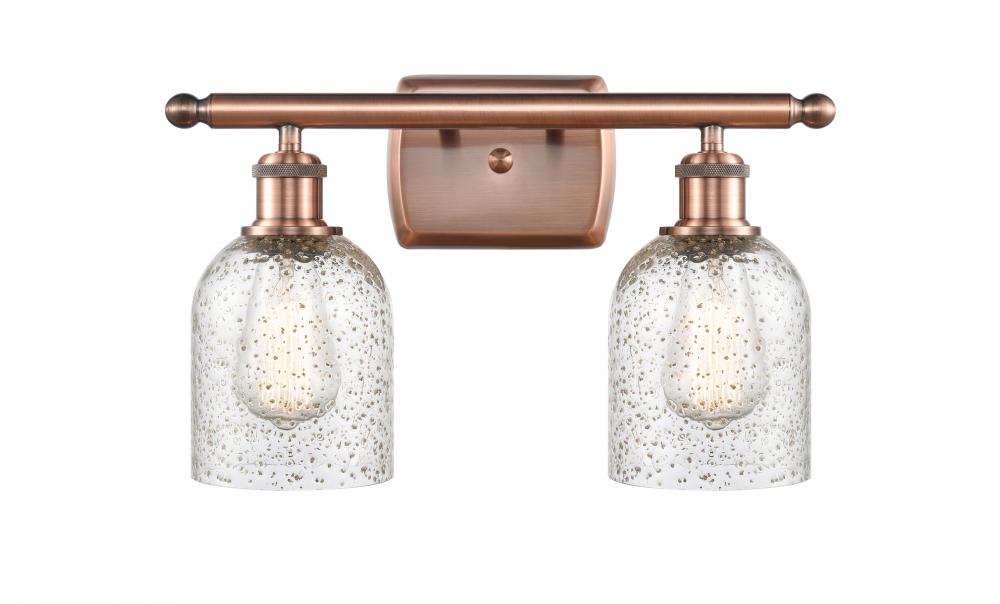 Caledonia - 2 Light - 15 inch - Antique Copper - Bath Vanity Light