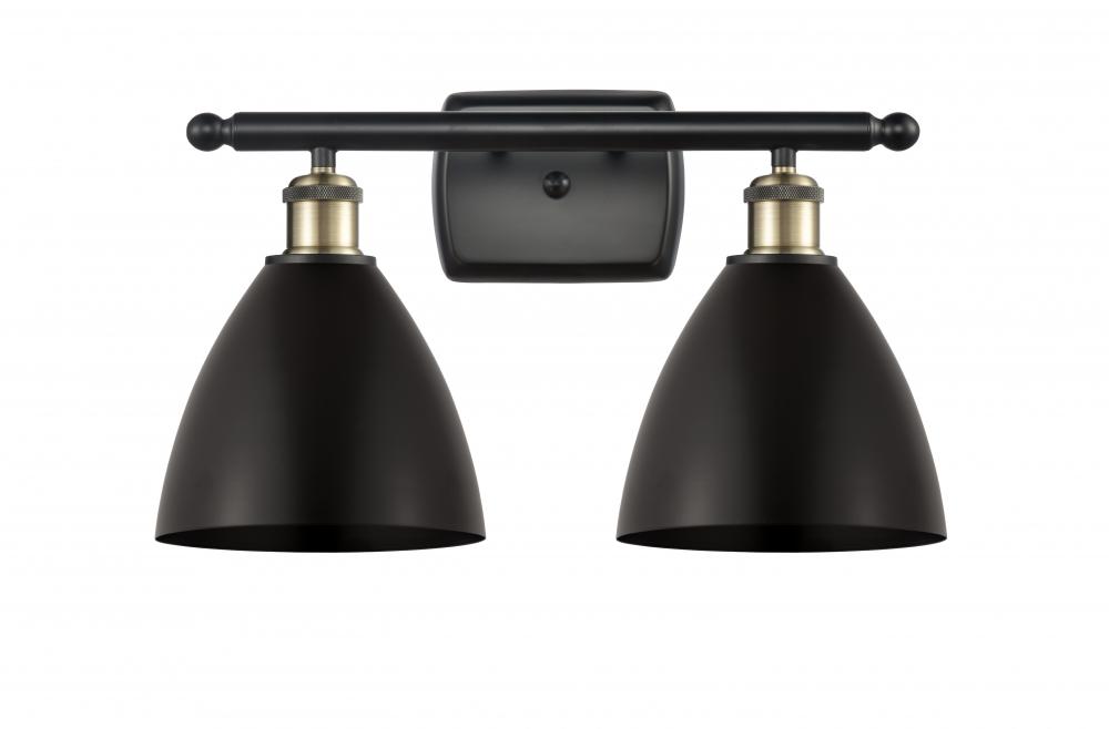 Bristol - 2 Light - 18 inch - Black Antique Brass - Bath Vanity Light