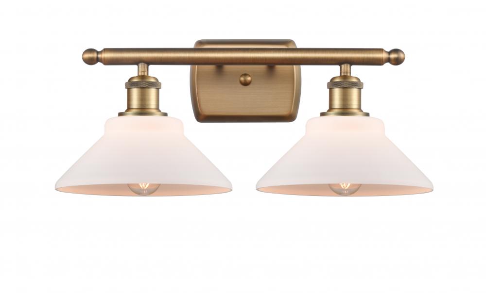 Orwell - 2 Light - 18 inch - Brushed Brass - Bath Vanity Light