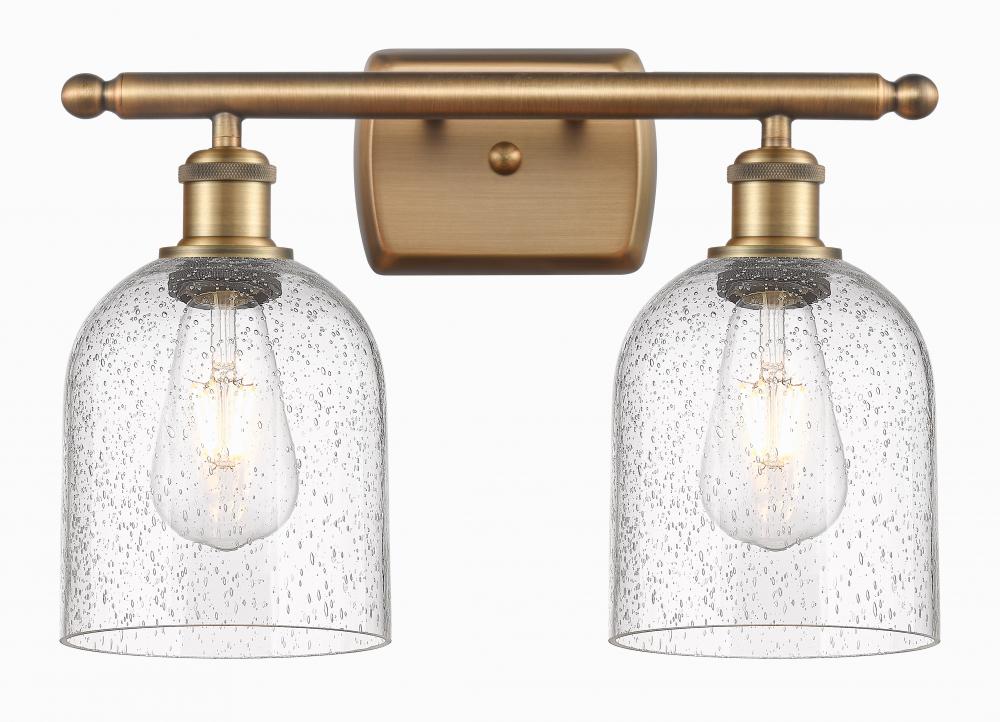 Bella - 2 Light - 16 inch - Brushed Brass - Bath Vanity Light