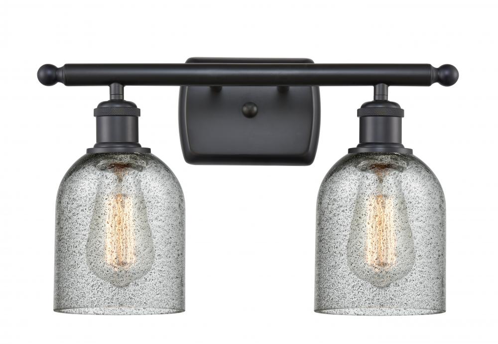 Caledonia - 2 Light - 15 inch - Matte Black - Bath Vanity Light