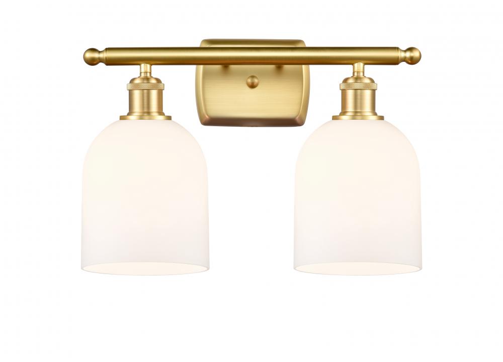 Bella - 2 Light - 16 inch - Satin Gold - Bath Vanity Light